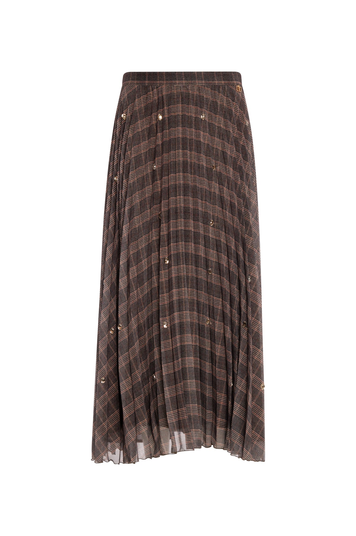 FS26WG2003W412R8-K06-1 FRACOMINA Skirt flare middle length with diamond pattern Brown - Image 1