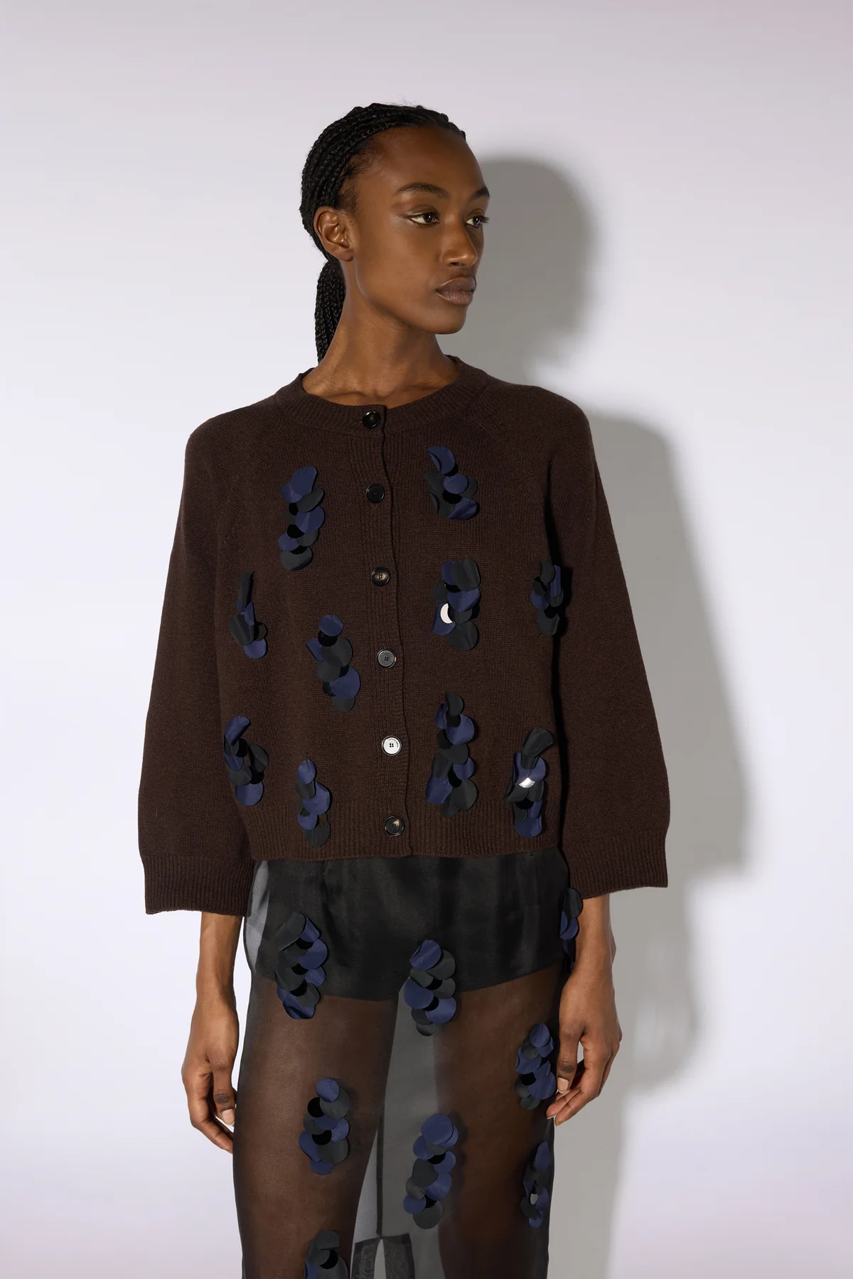 W6LL6WC14W18-0-A LIVIANA CONTI Cardigan Brown - Image 1