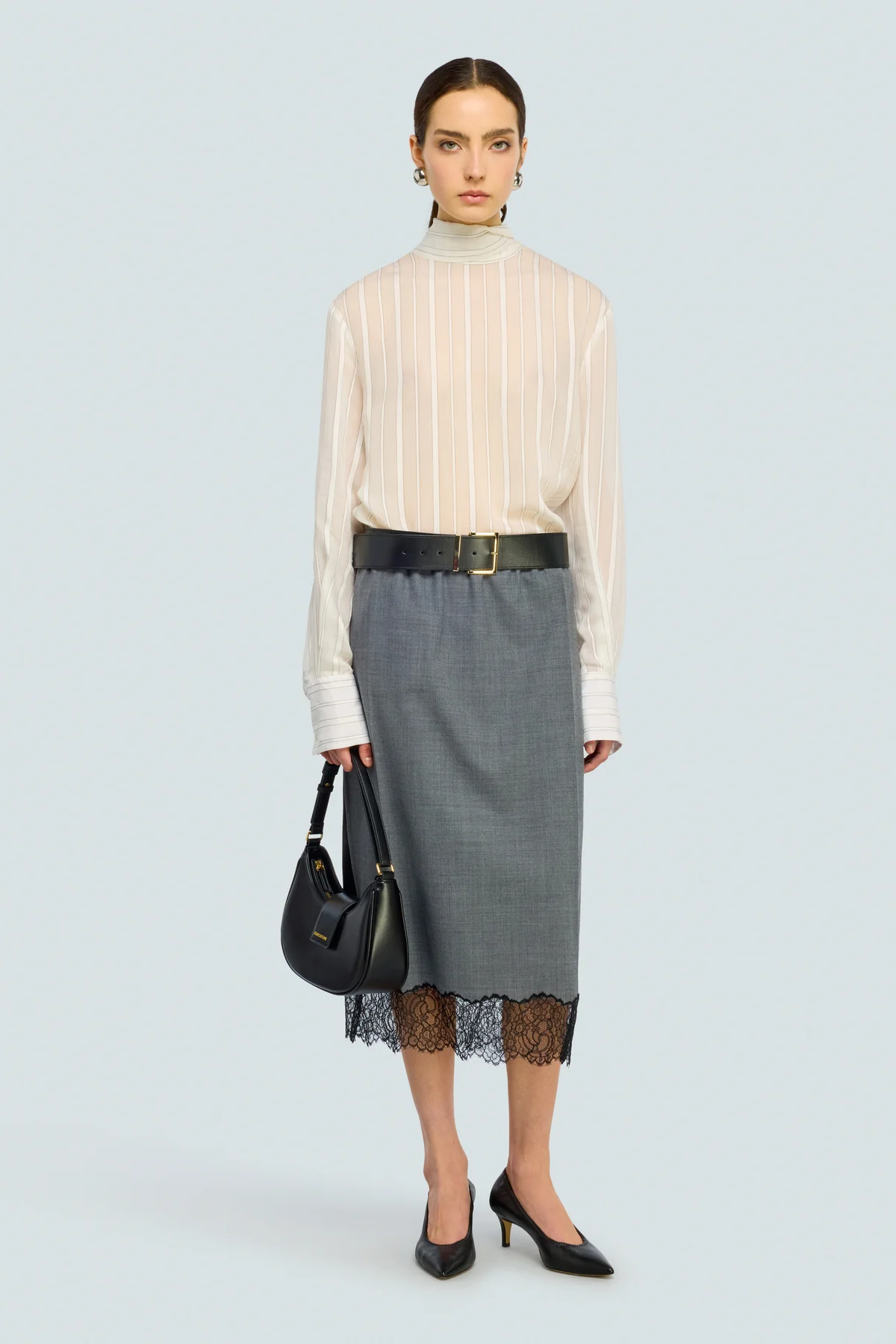 W6YY6WI30X90-1-B_GONNA-BECKA_fcc7930e-90cb-4a28-b2a7-8b5ddd7f658c SEMICOUTURE Becka skirt Grey - Image 1