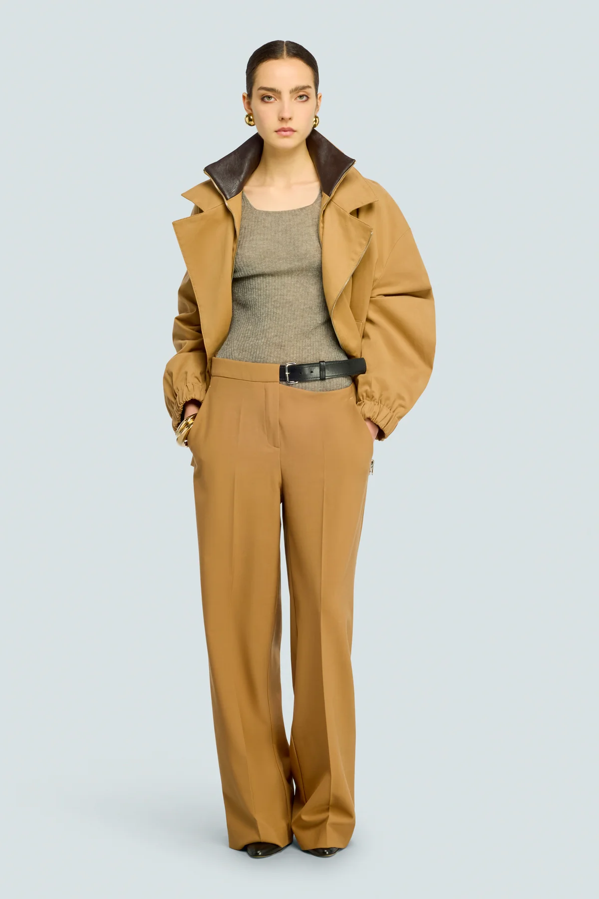 W6YY6WI31E41-2-A-PANTALONE-DEBBIE SEMICOUTURE Debbie trousers Camel - Image 1
