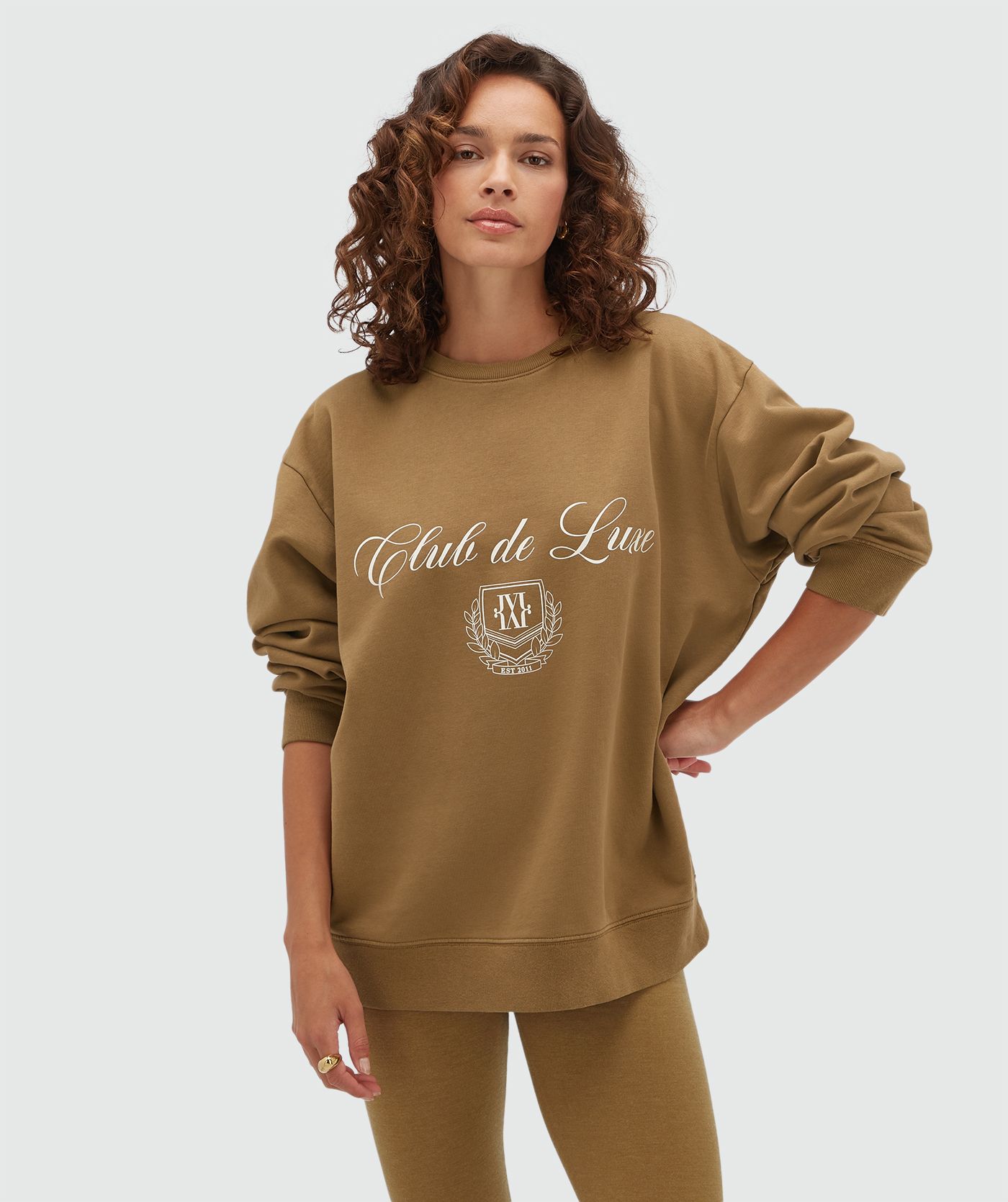image_1788172121175 JOSH-V Woodson oversized sweater - khaki - Image 1