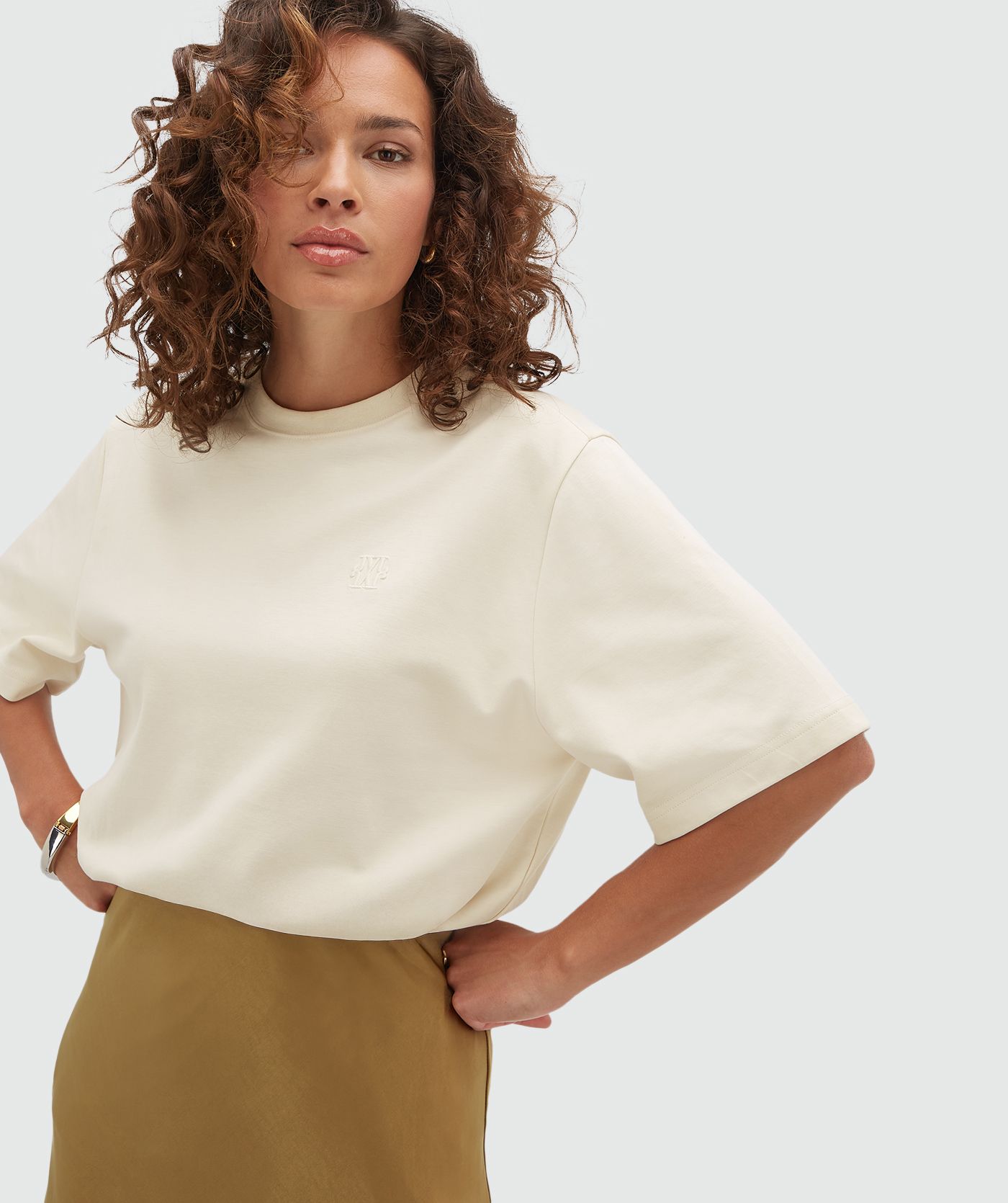 image_1788174632066 JOSH V Paxton oversized T-shirt cloud white - Image 1