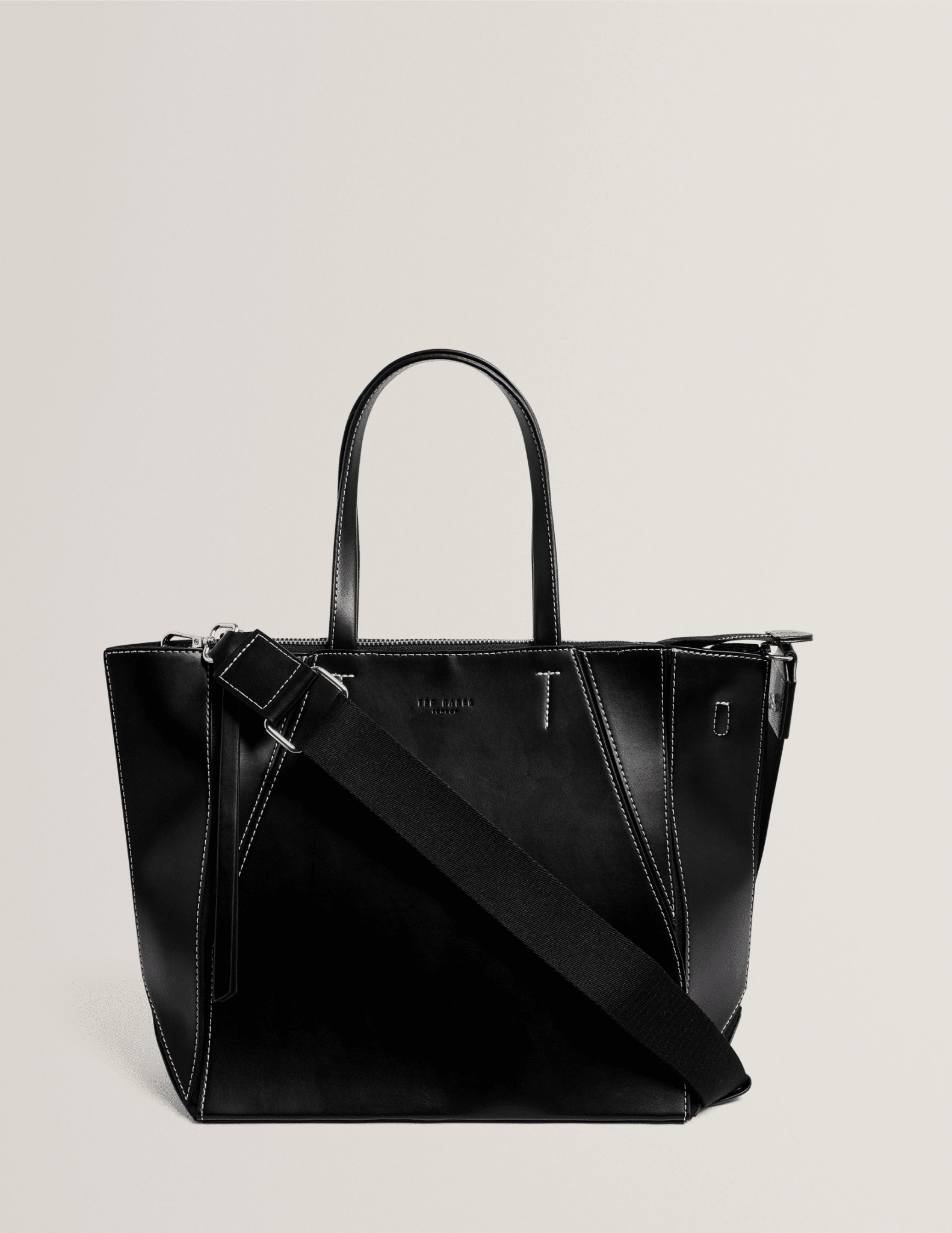 TED-BAKER-FOLINA-FOLDED-MEDIUM-TOTE-BAG-1 TED BAKER Folina folded medium tote bag Black - Image 1